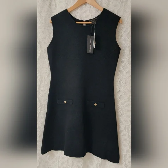 knee length dresses for ladies Vintage Christian Lacroix Open Knit Crochet Dress – Recess